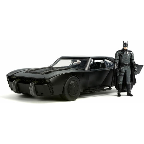 SET FIGURA BATMAN + COCHE BATMOVIL METAL THE BATMAN DC COMICS LUCES image 0