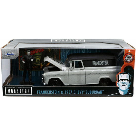 SET FIGURA + COCHE CHEVY SUBURBAN DELIVERY 1957 FRANKENSTEIN image 1