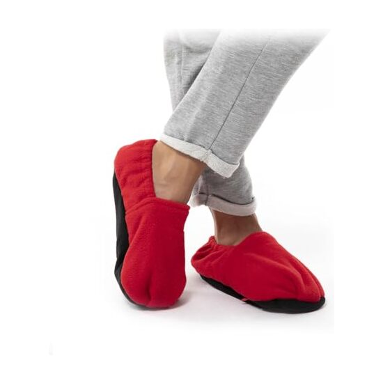 ZAPATILLAS DE CASA CALENTABLES EN MICROONDAS INNOVAGOODS ROJO image 1