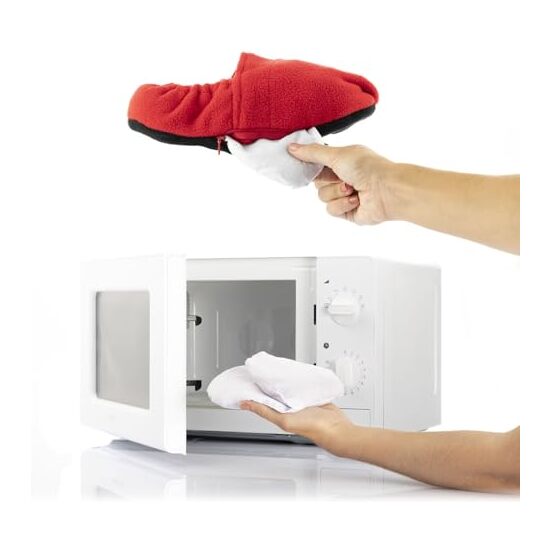 ZAPATILLAS DE CASA CALENTABLES EN MICROONDAS INNOVAGOODS ROJO image 2