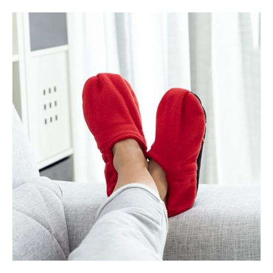 ZAPATILLAS DE CASA CALENTABLES EN MICROONDAS INNOVAGOODS ROJO image 4