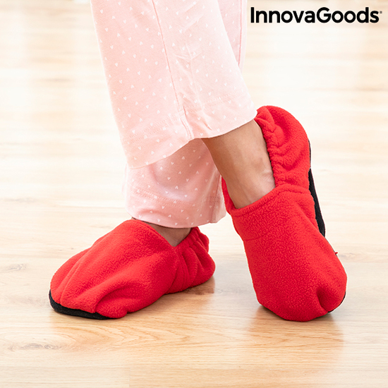 ZAPATILLAS DE CASA CALENTABLES EN MICROONDAS INNOVAGOODS ROJO image 5