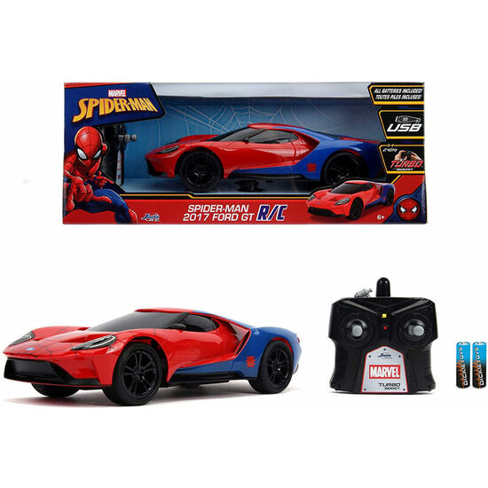 COCHE RADIO CONTROL FORD GT 2017 SPIDERMAN MARVEL image 0