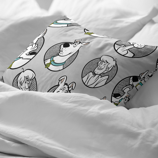 FUNDA DE ALMOHADA 100% ALGODÓN MODELO SCOOBY DOTS DE 50X80CM. image 1