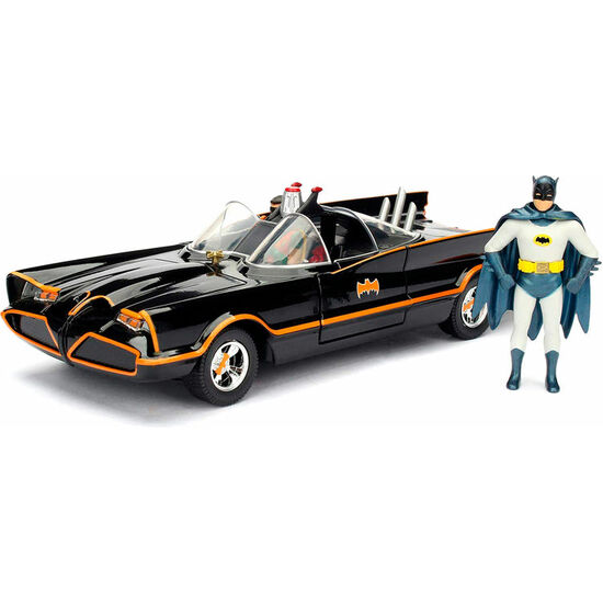 SET FIGURA + COCHE BATMOVIL METAL CLASSIC 1966 BATMAN DC COMICS image 0