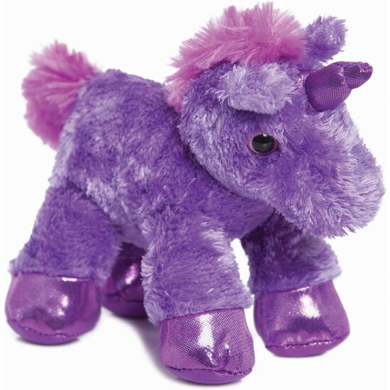 PELUCHE UNICORNIO LILA MINI FLOPSIES 21CM image 0