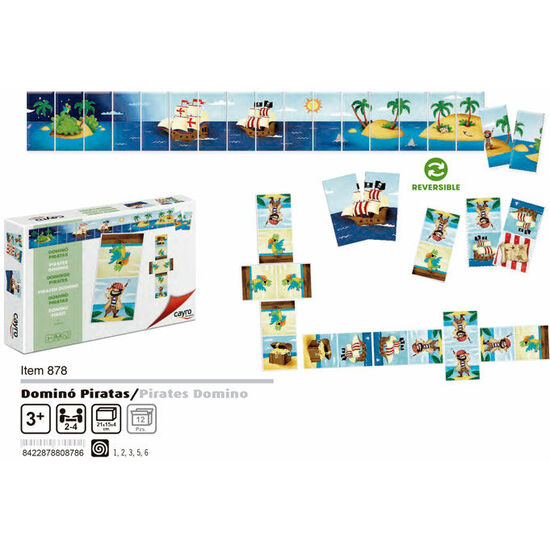 JUEGO DOMINO PIRATAS REVERSIBLE image 3