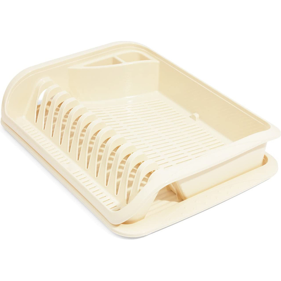 ESCURREPLATOS CON BANDEJA, PP, MARRÓN, 39.5 X 29.5 X 8 CM image 3