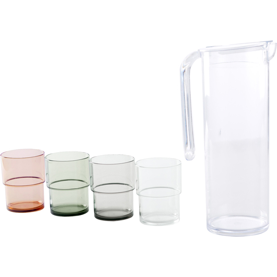 JARRA 1 L C/T Y 4 VASOS image 0