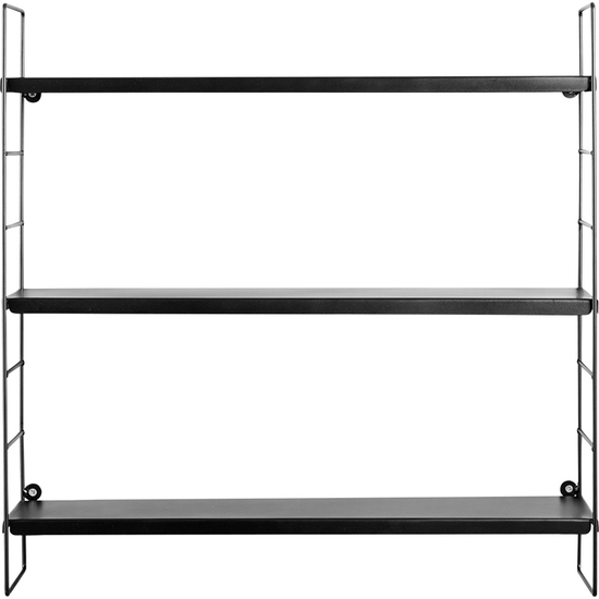 ESTANTE 3 BALDAS 58X16X58 CM NEGRO image 1
