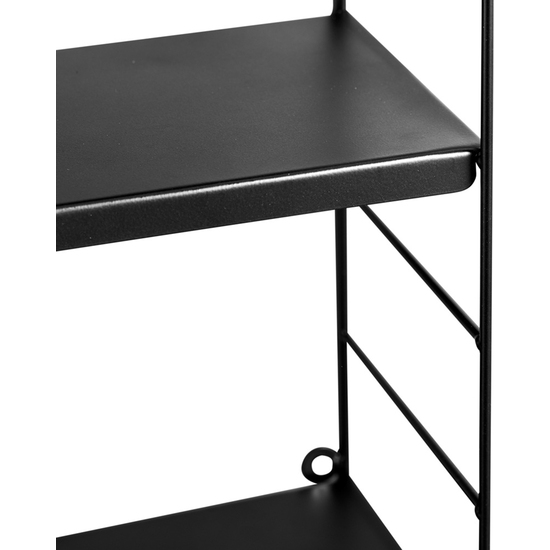 ESTANTE 3 BALDAS 58X16X58 CM NEGRO image 2