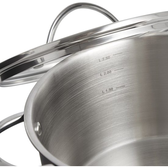 BATERÍA COCINA 3 PIEZAS C/TAPA NEGRO image 3