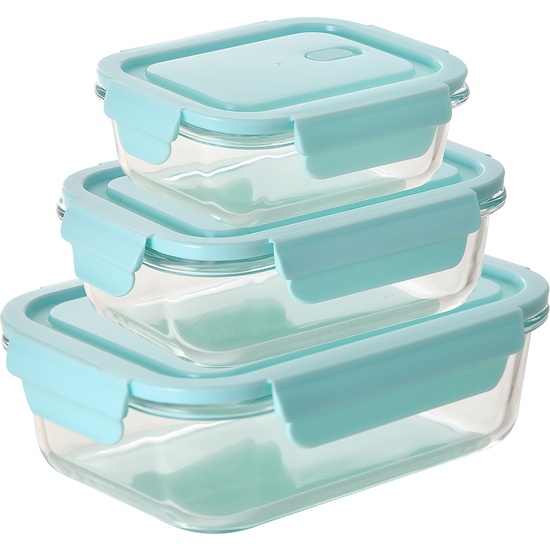 SET 3PC HERMETICO RECTANGULAR BOROSILICAT MENORCA image 0