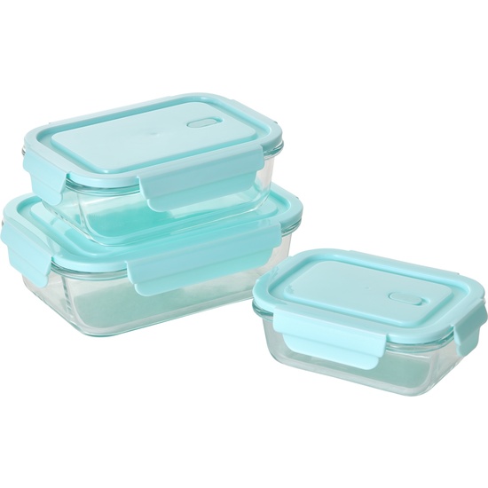 SET 3PC HERMETICO RECTANGULAR BOROSILICAT MENORCA image 1
