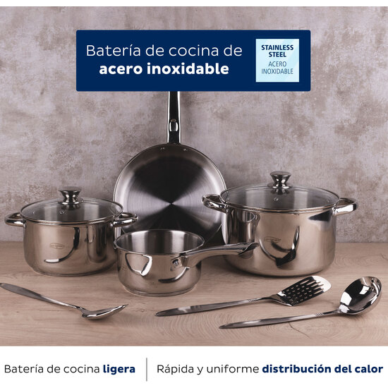 SET 9PC BATERIA COCINA ACERO INOX IND LEXIA image 3