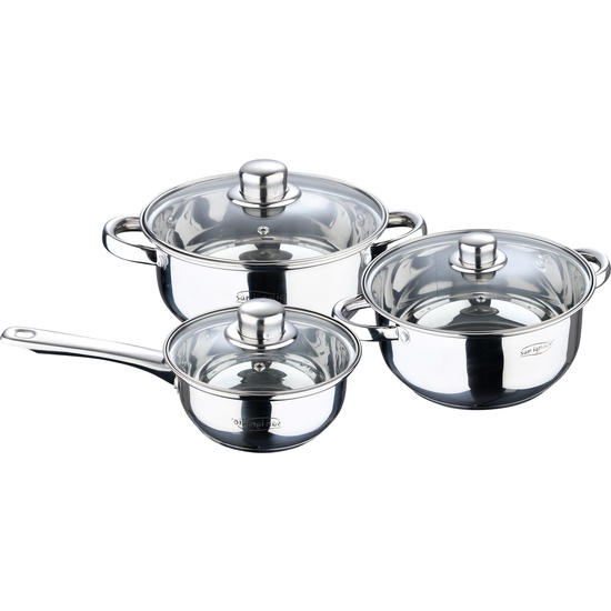SET 6PC BATERIA DE COCINA ACERO INOXIDABLE image 0