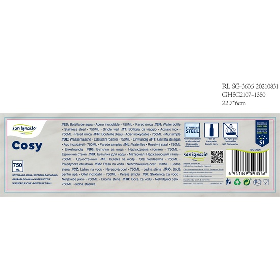 BOTELLA AGUA 750ML ACERO INOX COSY image 4