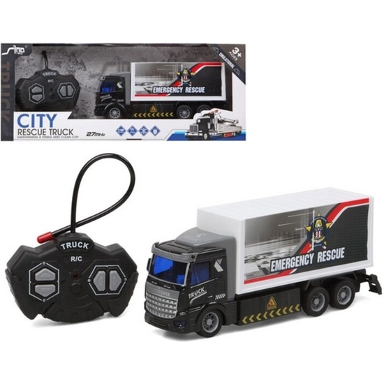 CAMION RADIO CONTROL EMERGENCY RESCUE NEGRO image 0