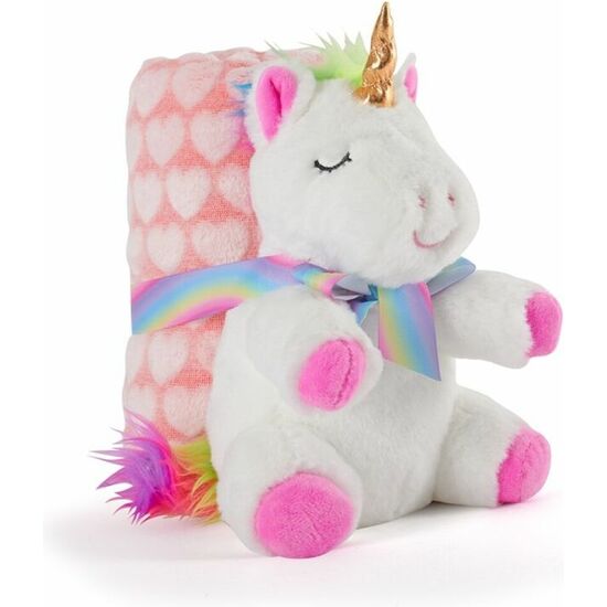 PELUCHE + MANTA SUAVE UNICORNIO TIARA 22CM image 0