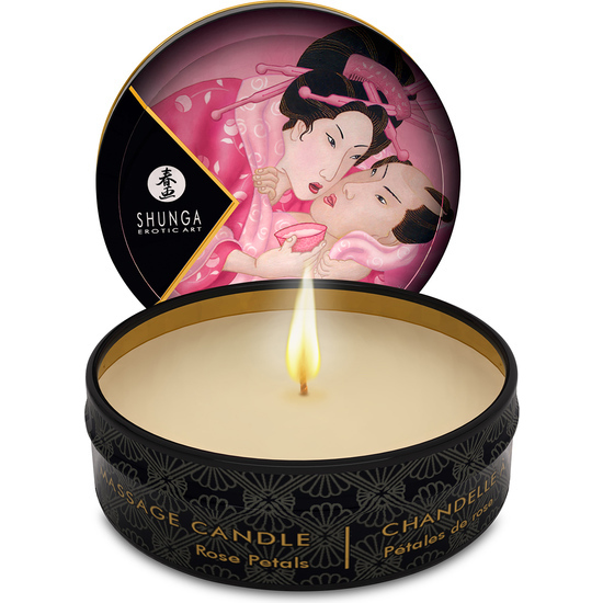 SHUNGA MASSAGE CANDLE ROSE PETAL 30 ML image 0