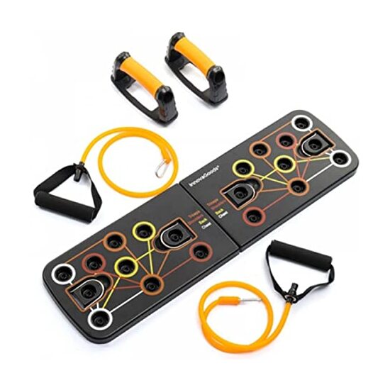 TABLA DE FLEXIONES PUSH-UP CON BANDAS DE RESISTENCIA Y GUÍA DE EJERCICIOS PULSHER INNOVAGOODS image 0