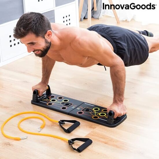 TABLA DE FLEXIONES PUSH-UP CON BANDAS DE RESISTENCIA Y GUÍA DE EJERCICIOS PULSHER INNOVAGOODS image 5