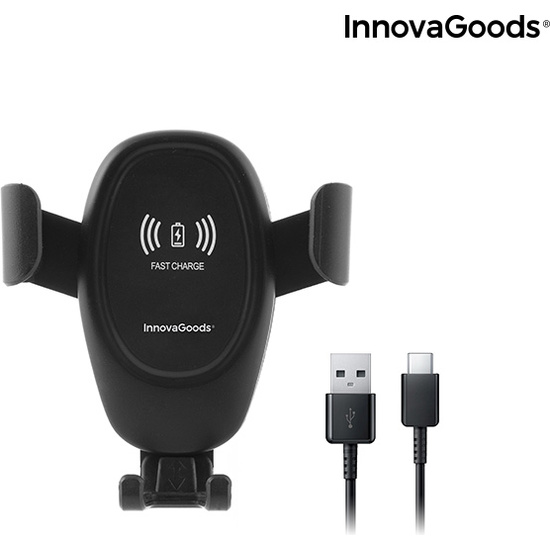 SOPORTE DE MÓVIL CON CARGADOR INALÁMBRICO PARA COCHES WOLDER INNOVAGOODS image 1