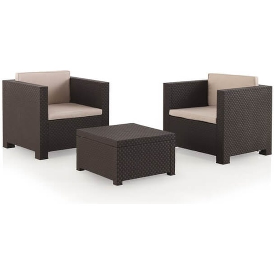 CONJUNTO MUEBLES DE JARDÍN DIVA CONFORT WENGUE image 3