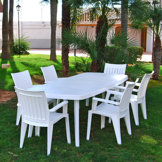 MESA DE JARDÍN ATLANTIC BLANCA image 6