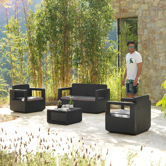 CONJUNTO MUEBLES DE JARDÍN VENUS CONFORT GRAFITO image 6