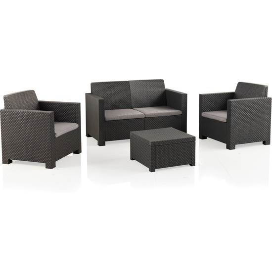 CONJUNTO MUEBLES DE JARDÍN EVO CONFORT GRAFITO image 0