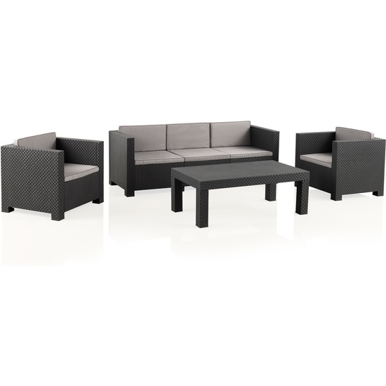 CONJUNTO MUEBLES DE JARDÍN DIVA TROPEA GRAFITO image 0