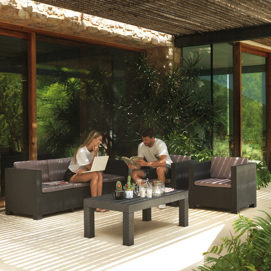 CONJUNTO MUEBLES DE JARDÍN DIVA TROPEA GRAFITO image 6