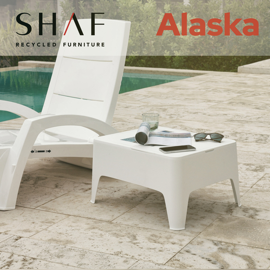 MESA AUXILIAR DE JARDÍN ALASKA BLANCA image 1