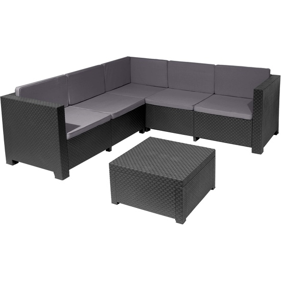 CONJUNTO MUEBLES DE JARDÍN OASIS GRAFITO image 0