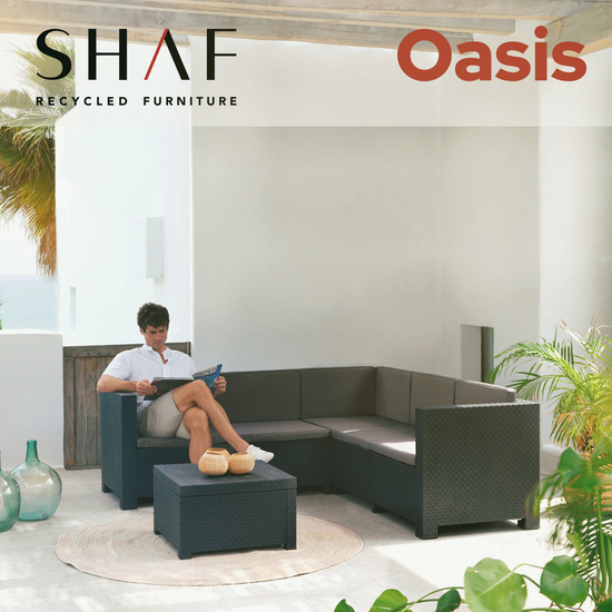 CONJUNTO MUEBLES DE JARDÍN OASIS GRAFITO image 1