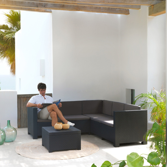 CONJUNTO MUEBLES DE JARDÍN OASIS GRAFITO image 5