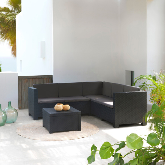 CONJUNTO MUEBLES DE JARDÍN OASIS GRAFITO image 6