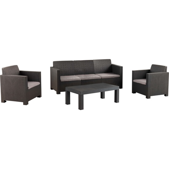 CONJUNTO MUEBLES DE JARDÍN BELICE GRAFITO NEW image 0