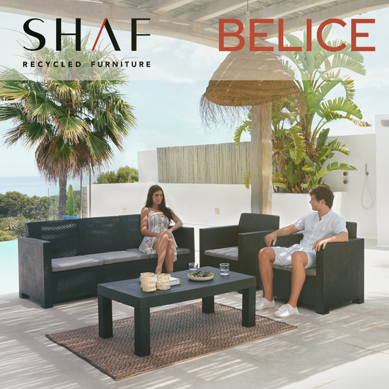 CONJUNTO MUEBLES DE JARDÍN BELICE GRAFITO NEW image 1