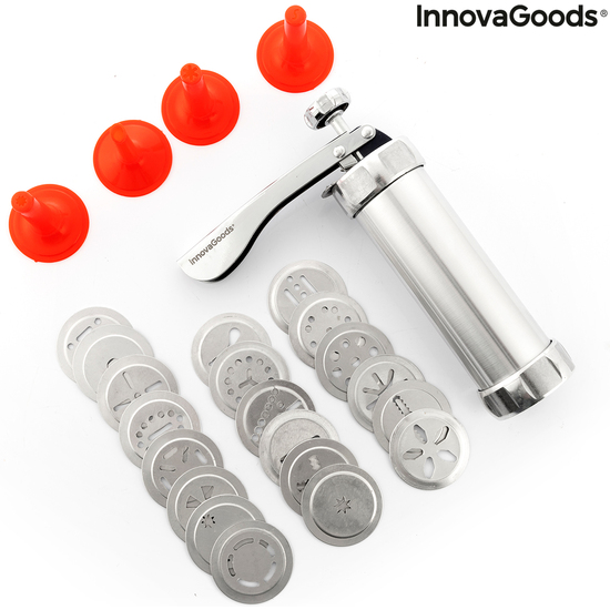 MÁQUINA PARA HACER GALLETAS Y MANGA PASTELERA 2 EN 1 PREKIES INNOVAGOODS image 1