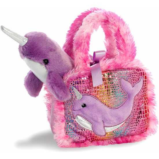 PELUCHE BOLSO FANCY PALS NARVAL FUCSIA 21CM image 2