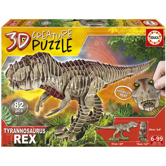 PUZZLE 3D CREATURE T-REX 82PZS image 0