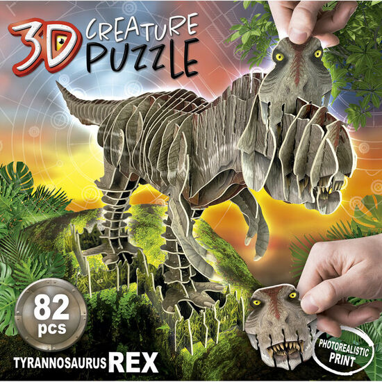 PUZZLE 3D CREATURE T-REX 82PZS image 1