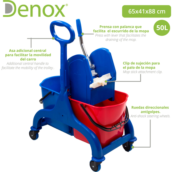 CARRO LIMPIEZA PROFESIONAL 50L. DOBLE image 1