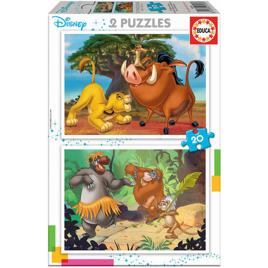 DISNEY ANIMALES PUZZLE 2X20 image 0