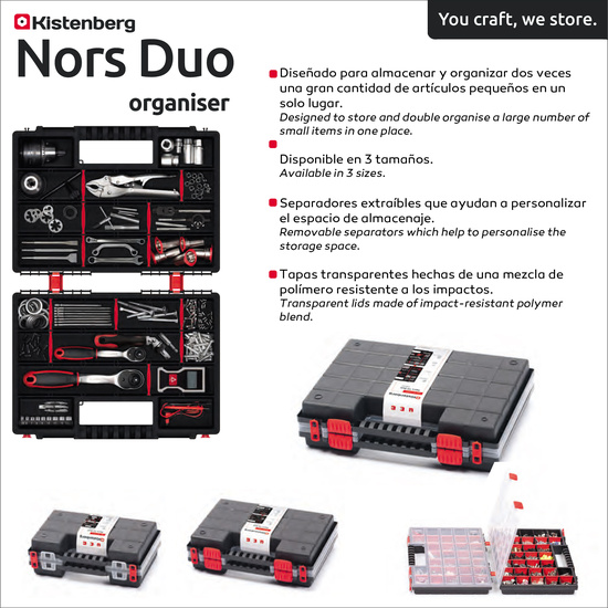 ORGANIZADOR DE HERRAMIENTAS KISTENBERG NORS DUO ORGANISER 24,9X34,4X10 image 1