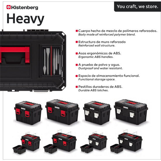 CAJA DE HERRAMIENTAS KISTENBERG CROMADO HEAVY 36X58,5X33,7 image 1