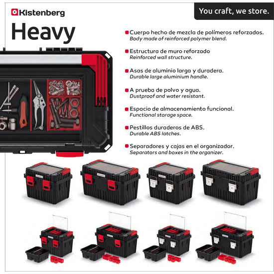 CAJA DE HERRAMIENTAS KISTENBERG 45 CROMADO HEAVY 36X44,5X33,7 image 1