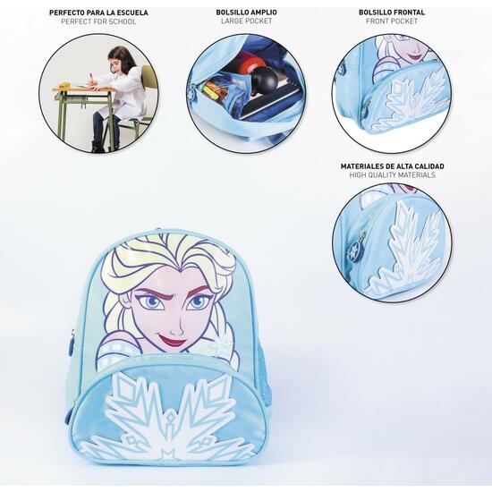 MOCHILA INFANTIL ESCOLAR FROZEN BLUE image 3